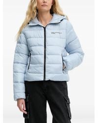 Karl Lagerfeld - Hooded Puffer Jacket - Lyst
