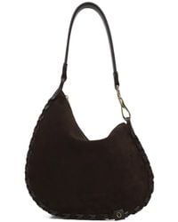Orciani - Small Chaos Peach Cross Braided Suede Shoulder Bag - Lyst