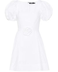 ROTATE BIRGER CHRISTENSEN - Puff-Sleeve Floral-Appliqué Mini Dress - Lyst