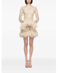 Atu Body Couture - Sequin-Embellished Feather-Trim Dress - Lyst