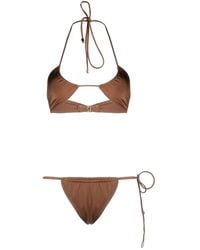 Manokhi - Halterneck Tie-Fastening Bikini Set - Lyst