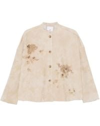 Whyci - Floral-Print Corduroy Jacket - Lyst