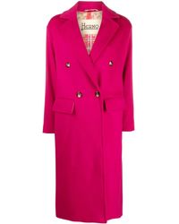 Herno - Double-Breast Virgin Wool Coat - Lyst
