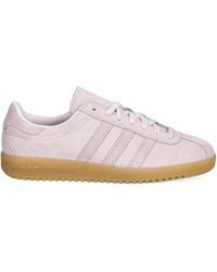 adidas - Bermuda Three-Stripe Lace-Up Sneakers - Lyst