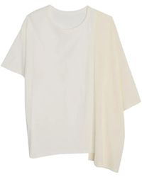 Y's Yohji Yamamoto - Asymmetrisch Katoenen T-Shirt - Lyst