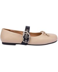 Love Moschino - Ballerinas Aus Leder - Lyst