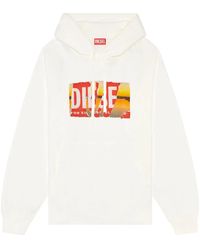 DIESEL - S-Macs-Poff-L1 Cotton Hoodie - Lyst