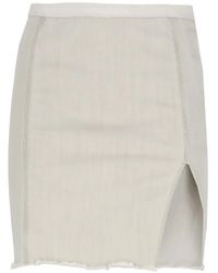 Rick Owens - Sacred Raw-Hem Mini Skirt - Lyst