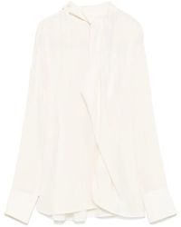 Victoria Beckham - Ivory Silk Blouse - Lyst