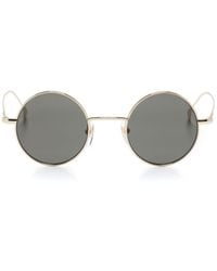 Gucci - Sonnenbrille mit rundem Gestell - Lyst