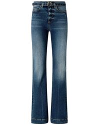 Pinko - Jean Foncé Avec Ceinture Et Boucle Love Birds - Lyst