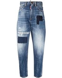 DSquared² - Cropped-Jeans Im Patchwork-Look - Lyst