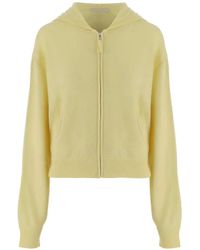 Allude - Zip-Up Hooded Cardigan - Lyst