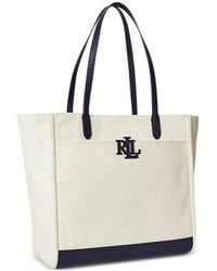 Ralph Lauren - Large Cameryn Logo-Plaque Tote Bag - Lyst