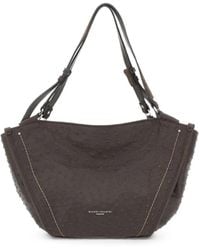 Gianni Chiarini - Bloom Ostrich-Effect Medium Shoulder Bag - Lyst