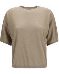 Brunello Cucinelli - Short-Sleeve Round-Neck Sweater - Lyst