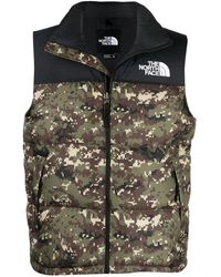 The North Face - Wendbare Steppweste Mit Camouflage-Print - Lyst