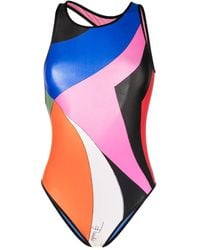 Emilio Pucci - Goccia-print Cutout Swimsuit - Lyst
