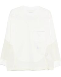 and wander - T-Shirt À Manches Longues Et À Poche - Lyst