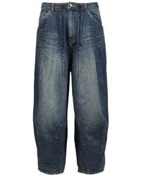 Needles - Faded-Effect Tapered Jeans - Lyst