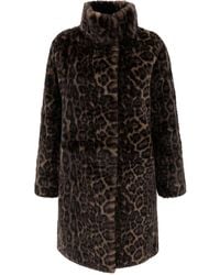 Apparis - Abrigo con motivo de leopardo - Lyst