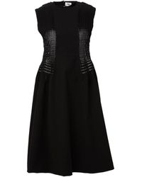 Noir Kei Ninomiya - Ausgestelltes Kleid mit Perleneinsätzen - Lyst