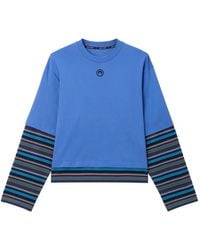 Marine Serre - Layered-Sleeve Moon-Patch T-Shirt - Lyst