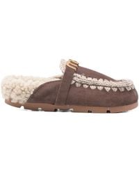 Mou - Winter Bio Logo Mules - Lyst