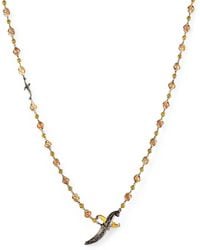 Sevan Bıçakçı - Diamond And Coral Dagger Necklace - Lyst