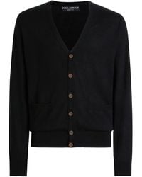 Dolce & Gabbana - V-Neck Buttoned Cardigan - Lyst