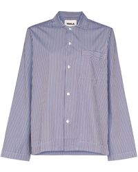 Tekla - Striped Pajama Shirt - Lyst
