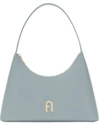 Furla - Kleine Diamante Schultertasche mit abgerundetem Saum - Lyst