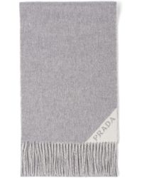 Prada - Cashmere Logo Scarf - Lyst