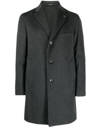 Tagliatore - Single-Breasted Virgin Wool Blend Coat - Lyst