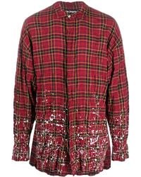 Palm Angels - Paint Splatter-Print Check Shirt - Lyst
