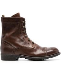 Officine Creative - Perforated-Embellishment Leather Boots - Lyst