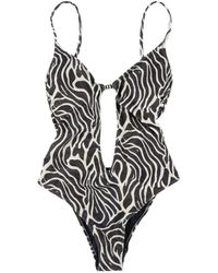 MATINEÉ - Lilly Zebra-Pattern Cut-Out Swimsuit - Lyst