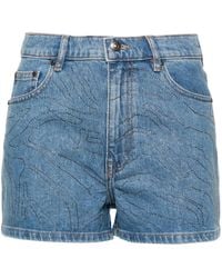 ROTATE BIRGER CHRISTENSEN - Faire tourner des shorts en jean avec des strass - Lyst