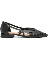 Gioseppo - Bumala Leren Ballerina's Met Uitgesneden Details - Lyst