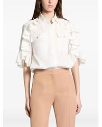 Elie Saab - Verziertes Hemd mit Rüschen - Lyst