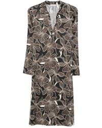Marc O' Polo - Floral-Print Midi Dress - Lyst