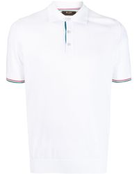 Moorer - Piqué Stripe-trim Polo Shirt - Lyst