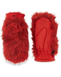 Goldbergh - Hill Faux-Fur Leather Mittens - Lyst
