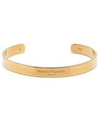 Maison Margiela - Logo-engraved Cuff Bracelet - Lyst