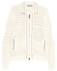 Canali - Zip Knitted Cardigan - Lyst