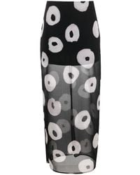 Nina Ricci - Semi Sheer Printed Skirt - Lyst