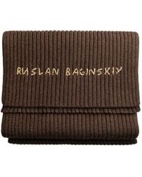 Ruslan Baginskiy - Sciarpa A Coste Con Logo Ricamato - Lyst