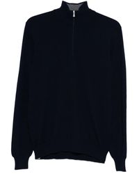 Barba Napoli - High-Neck Zip-Up Sweater - Lyst