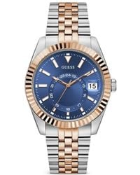 Guess - Jaden 2-Tone Multi-Funktions-Datumsuhr - Lyst