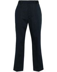 Moncler - Garbardine Weave Straight Trousers - Lyst